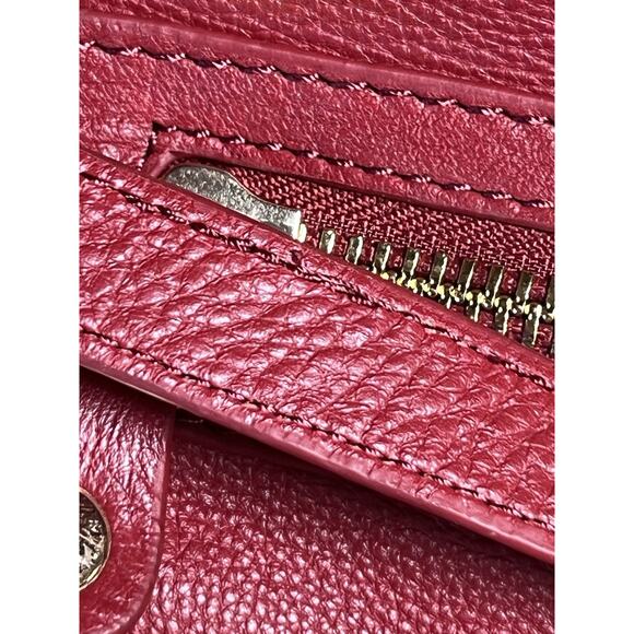 Emma Fox Classic Large Foldover Leather Bag Bordeaux ML8614 —READ— - Picture 13 of 16